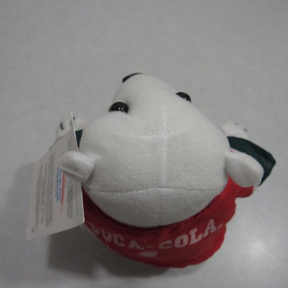 Coca Cola Polar Bear Plush 6.5" Red Jersey #1 Bottle 1999 with Tags - Picture 9 of 9